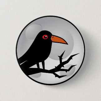 Amsel Goth Rabe/Krähe Button