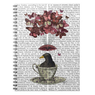 Amsel im Teacup Notizblock