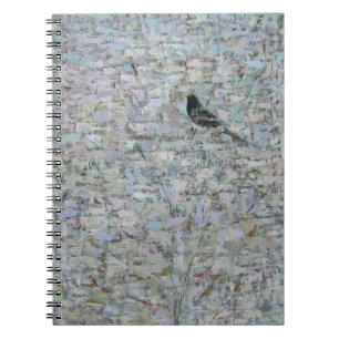 Amsel in Baum 2012 Notizblock