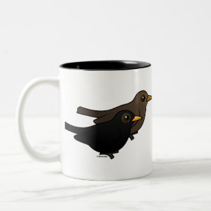 Amsel-Paare Zweifarbige Tasse