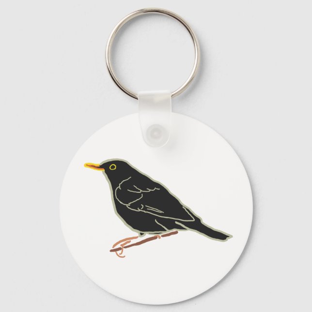 Amsel Schlüsselanhänger (Vorderseite)