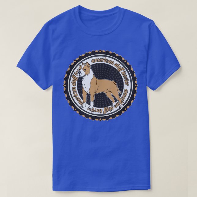 Amstaff American Staff Terrier Pit Bull Dog Lover  T-Shirt (Design vorne)
