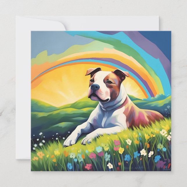 Amstaff American Staffordshire Terrier Rainbow Dog (Vorderseite)