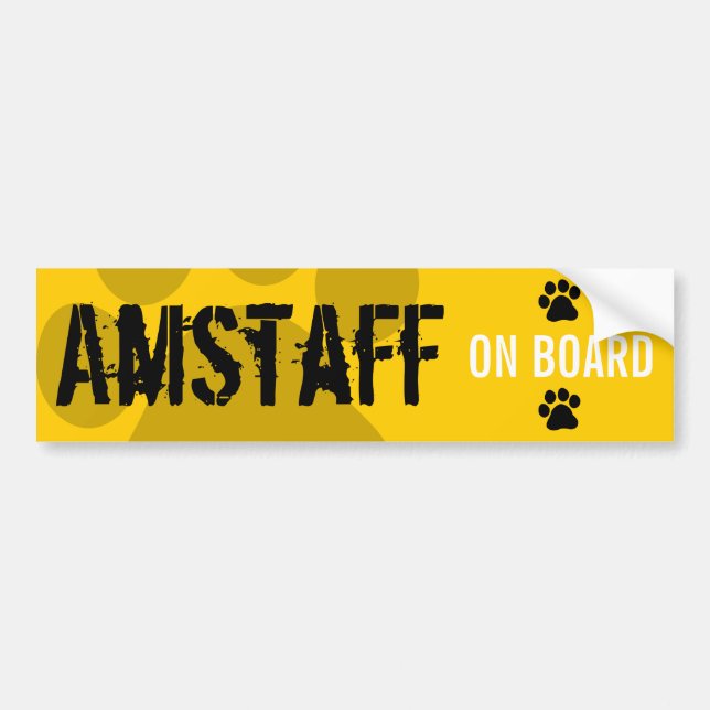 Amstaff an Bord Autoaufkleber (Vorne)