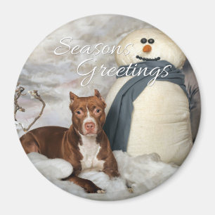 AmStaff "Festtages-" runder Magnet