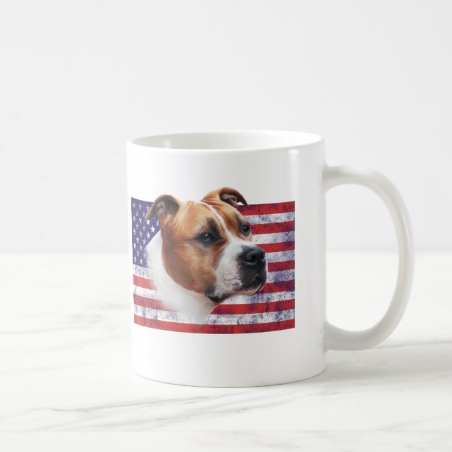 AmStaff USA grunge flag // TASSE CUP (Rechts)