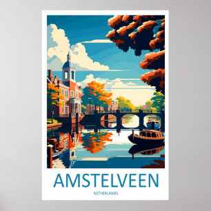 Amstelveen Vintage-Reiseposter Skigebiet Nationalp Poster
