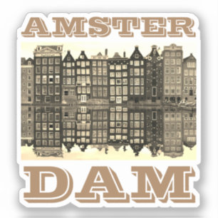 Amster Dam Poster Aufkleber