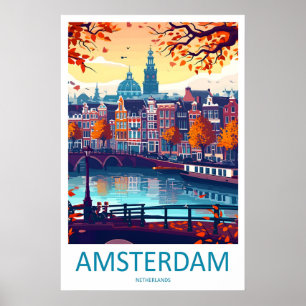 Amsterdam 2Vintage Reiseposter Skigebiet Nationalp Poster