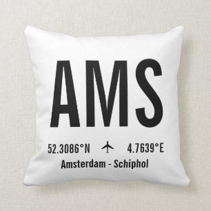 Amsterdam Airport Code - Luftfahrt Kissen