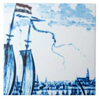 Amsterdam-Antike versendet Delftware Vintagen Fliese