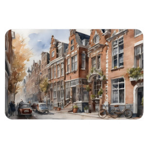 Amsterdam Aquarellmalerei Magnet