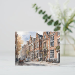 Amsterdam Aquarellmalerei Postkarte