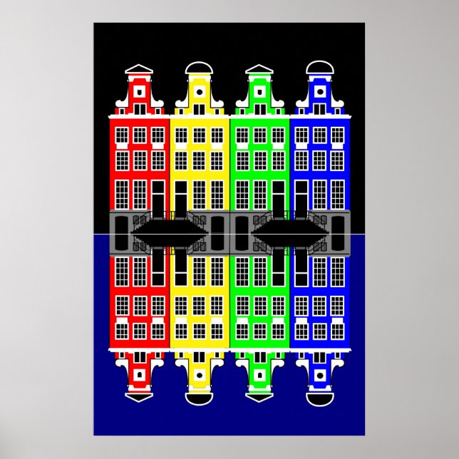 Amsterdam Architecture - Kaufhäuser Poster (Vorne)