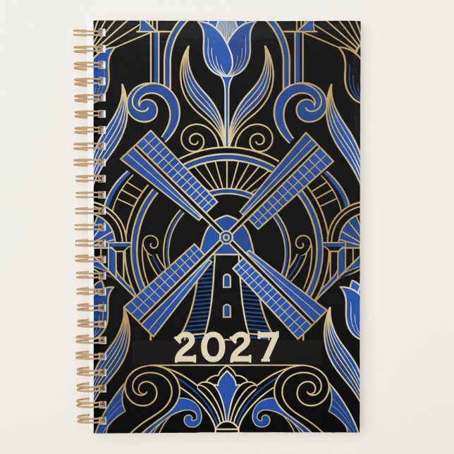 Amsterdam Art Deco | Windmühlen Benutzerdefinierte Planer (Vorderseite)