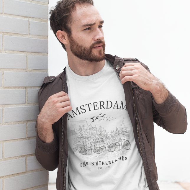 Amsterdam Beautiful Vintage Landscape T-Shirt (Von Creator hochgeladen)
