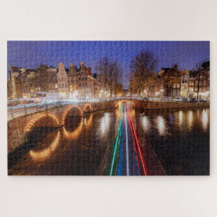 Amsterdam bei Nacht Puzzle