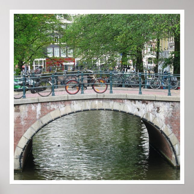 Amsterdam Bicycle Bridge Poster (Vorne)