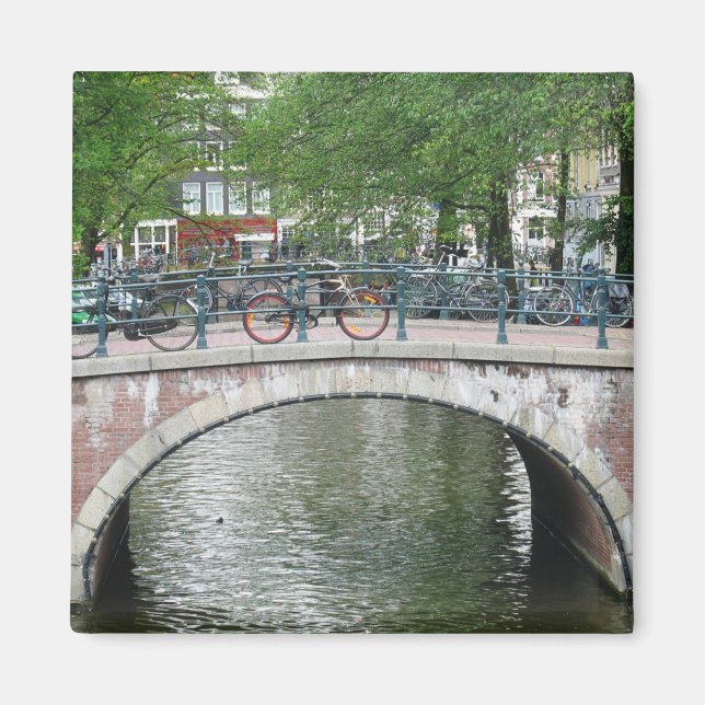Amsterdam Bicycles Bridge Kühlschrankmagnet Magnet (Vorne)