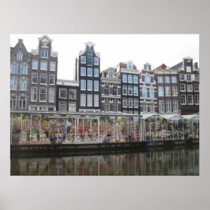 Amsterdam Blume Market CanHouses Foto Poster