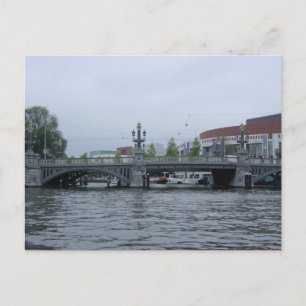 Amsterdam Bridge Foto Postcard Postkarte