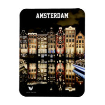 Amsterdam by night - Kühlschrankmagnet