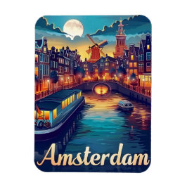 Amsterdam by Night Magnet
