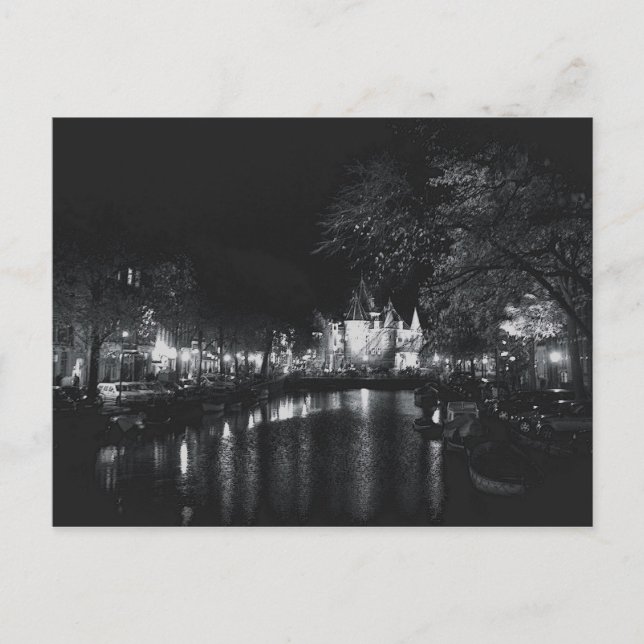 Amsterdam by Night Postkarte (Vorderseite)