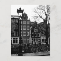 Amsterdam Canal Bike Black and White