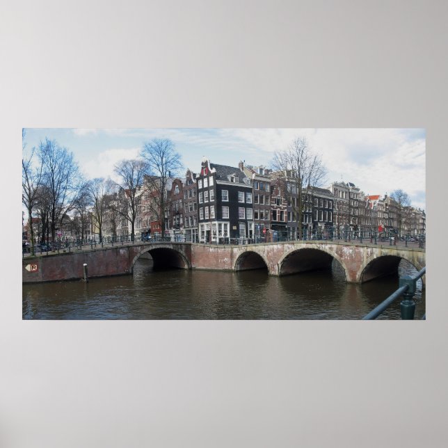 Amsterdam Canal Bridges Foto Poster (Vorne)