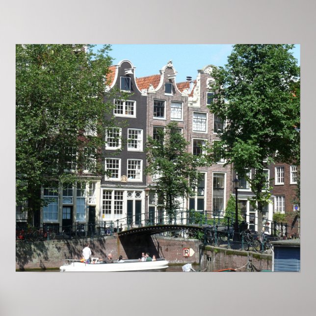 Amsterdam Canal Brouwersgracht Poster (Vorne)