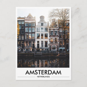 Amsterdam Canal Foto Postcard Postkarte