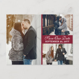 Amsterdam Canal Houses Dutch Save the Date Marsala Postkarte