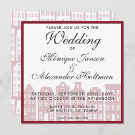 Amsterdam Canal Houses Dutch Wedding Einladung