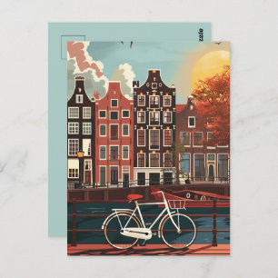Amsterdam Canal Houses Postkarte
