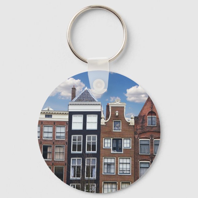 Amsterdam Canal Houses Schlüsselanhänger (Vorderseite)