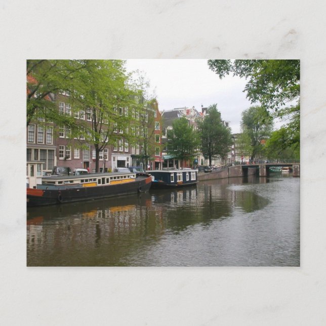 Amsterdam Canal Postcard Postkarte (Vorderseite)
