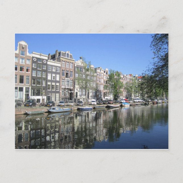 Amsterdam Canal Postcard Postkarte (Vorderseite)