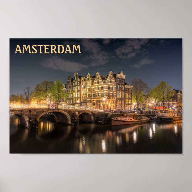 Amsterdam Canal Poster (Vorne)