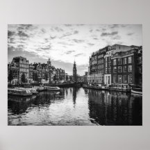 Amsterdam Canal View mit historischer Architektur