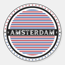 Amsterdam City Pride Emblem – Niederländische Iden Runder Aufkleber