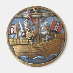 Amsterdam City Siegel Kühlschrankmagnet Magnet