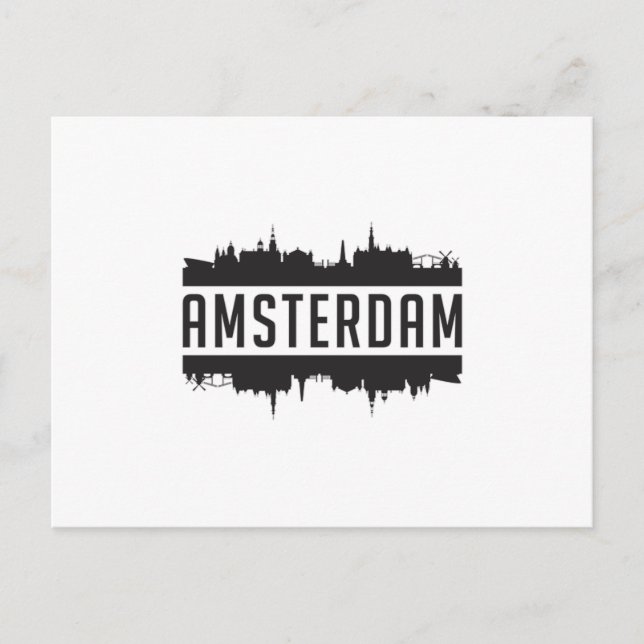 Amsterdam City Skyline Cityscape Postkarte (Vorderseite)