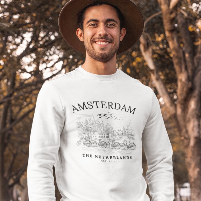 Amsterdam Cute Vintage Landscape Sweatshirt (Von Creator hochgeladen)