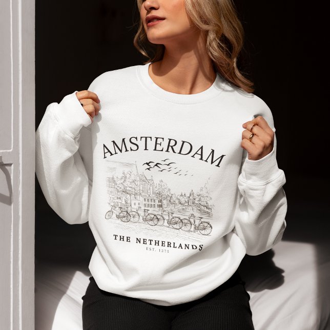 Amsterdam Cute Vintage Landscape Sweatshirt (Von Creator hochgeladen)