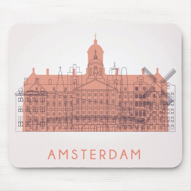 Amsterdam, die Niederlande | Skyline der Mousepad (Vorne)