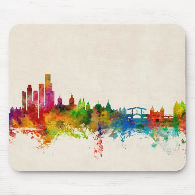 Amsterdam die niederländischen Skyline Mousepad (Vorne)
