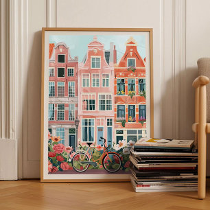 Amsterdam Druck Amsterdam Illustration Amsterdam Poster