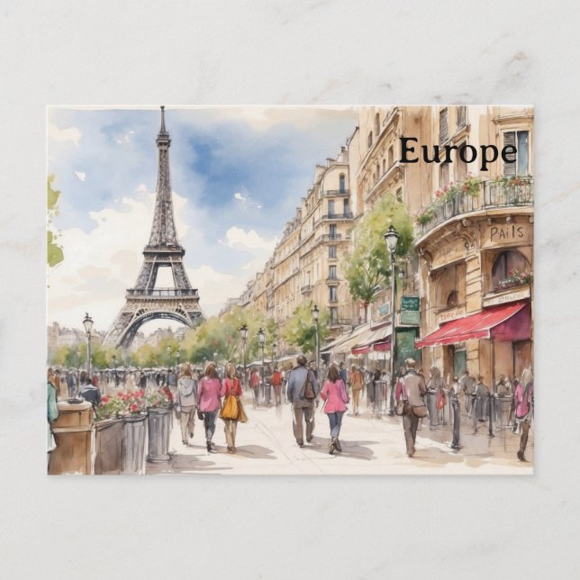 Amsterdam Europe Vintage Travel Tourism Add Postkarte (Vorderseite)