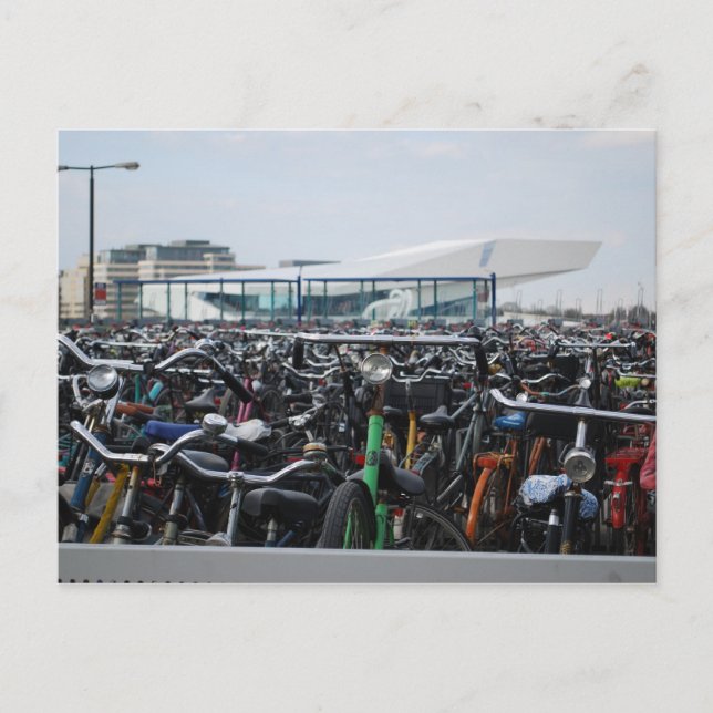 Amsterdam - Fahrräder Postkarte (Vorderseite)